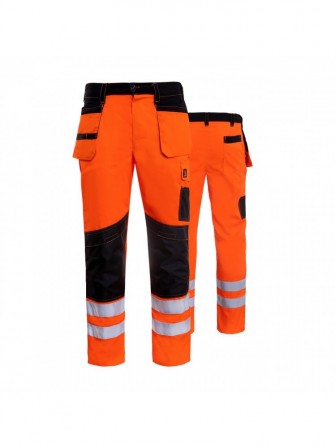 Spodnie robocze do pasa odblaskowe PROMONTER 260 pomarańczowe HVP