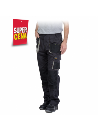 Spodnie robocze ochronne mocne szwy do pasa grafitowo-szare Foreco-T