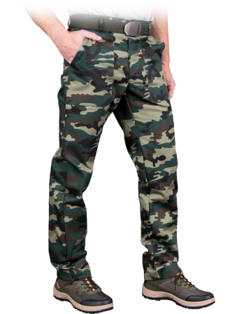 Spodnie robocze ochronne do pasa moro YES-T