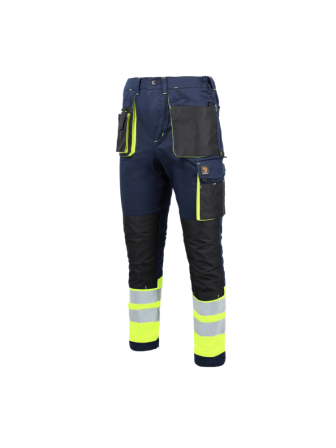 Spodnie monterskie elastyczne z odblaskiem PROMAN STRETCH