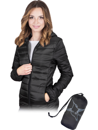 Kurtka damska wiatrówka pikowana przejściowa czarna DART-L-J