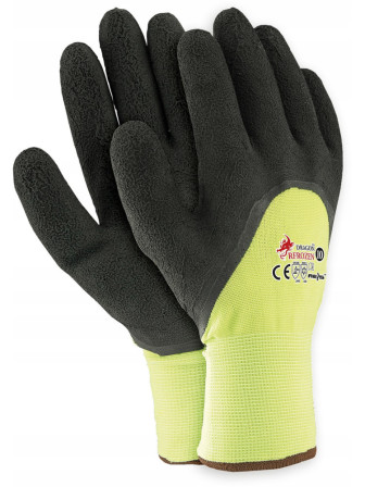 Dragon Fluorescencyjne rękawice zimowe robocze ocieplane