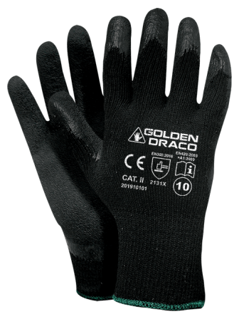 Rękawice ochronne robocze bawełnianie z lateksem Golden Dragon