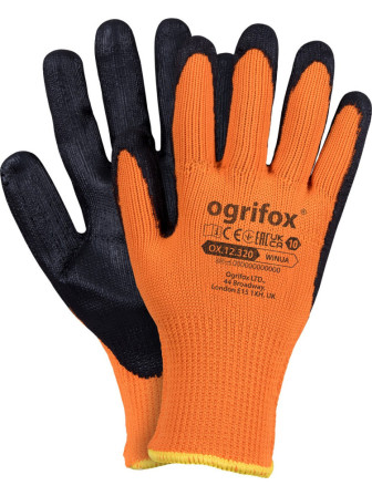 Rękawice ochronne robocze ocieplane zimowe powlekane lateksem OX-WINUA