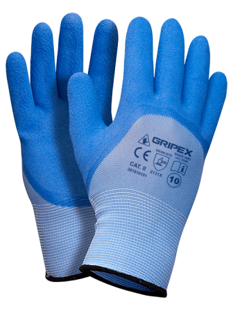 GRIPEX Rękawice robocze chwytne poliester lateks