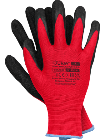 Rękawice ochronne powlekane lateksem J-BUKALAT para