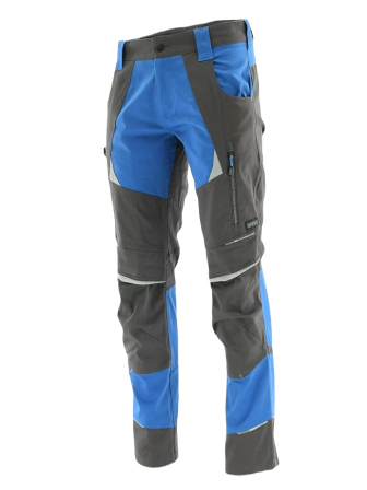 Spodnie robocze bawełniane elastyczne niebieskie COTTONFLEX