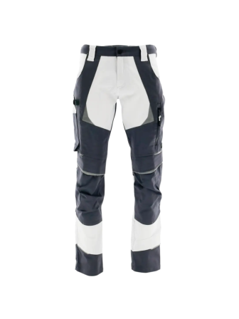 Spodnie robocze bawełniane elastyczne białe COTTONFLEX